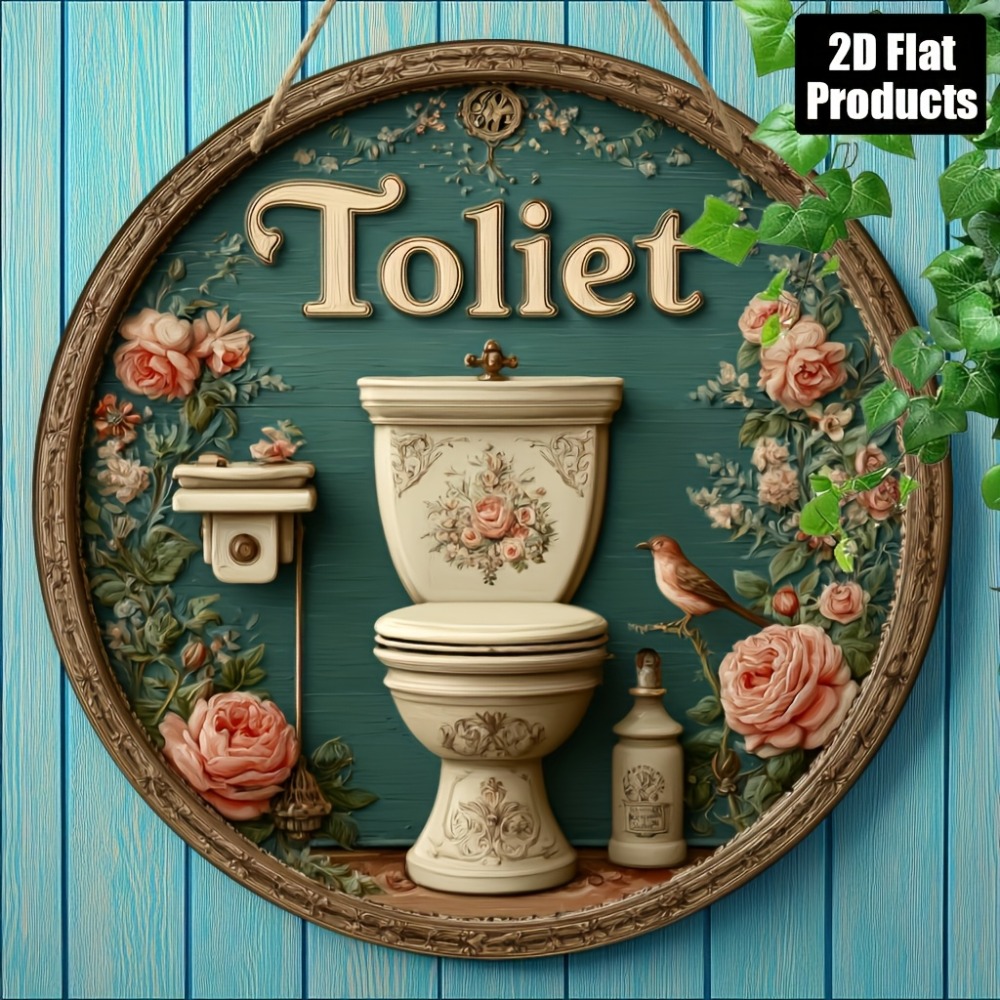 Home Office Icon - 8''/20cm 2D Flat Round Wall Sign,