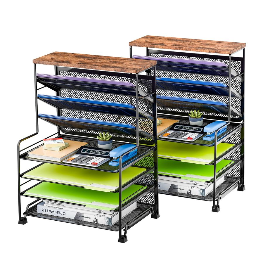Letter Tray Desk - Trending 7 Tier Desk File Organizer,
