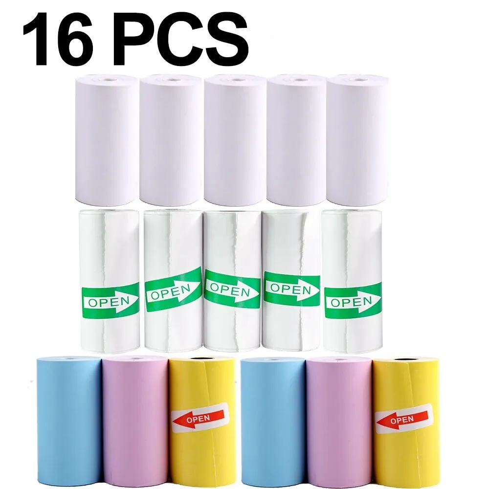 Label Maker Machine - 16 Rolls Thermal Paper 57x25 Mm