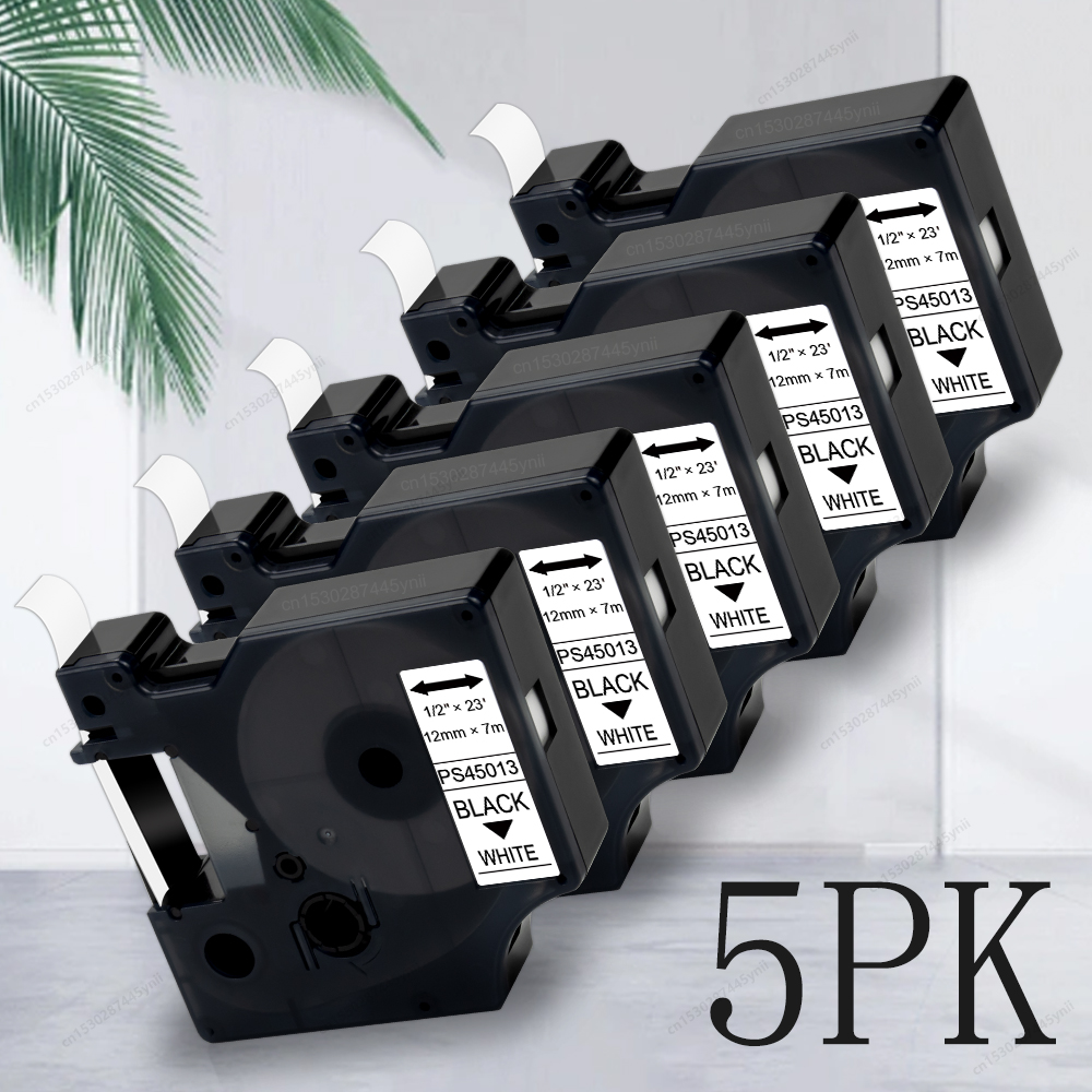Label Maker Machine - 3/5PK Dymo D1 Label Tape 45013