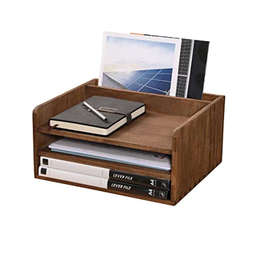 Letter Tray Desk - Desk Organizer for File Folder Storage