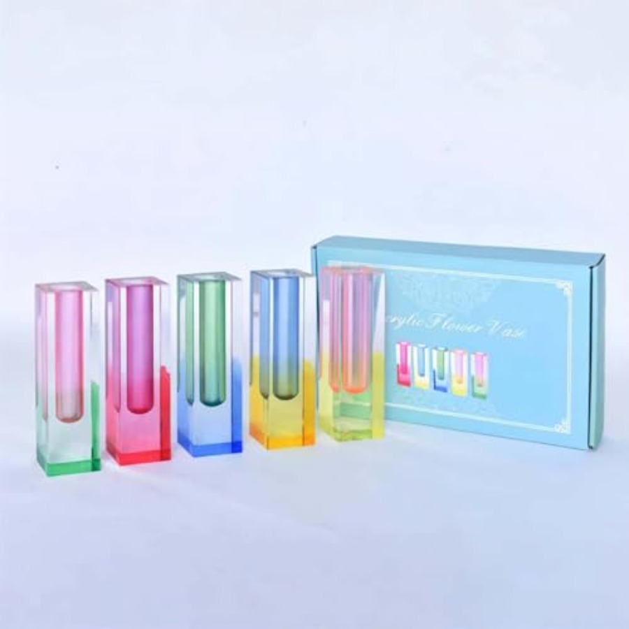 Home Office Ye - 5 Pcs Acrylic Bud Vase Set