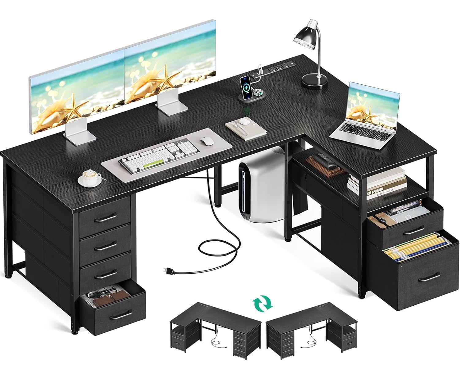 L Shaped Computer Desk 55 Inch – обзор и цена Home Office L Shaped Desk