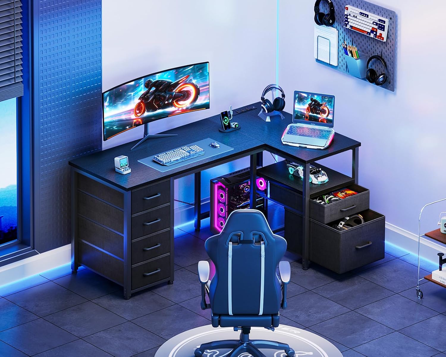 L Shaped Computer Desk 55 Inch – обзор и цена Home Office L Shaped Desk