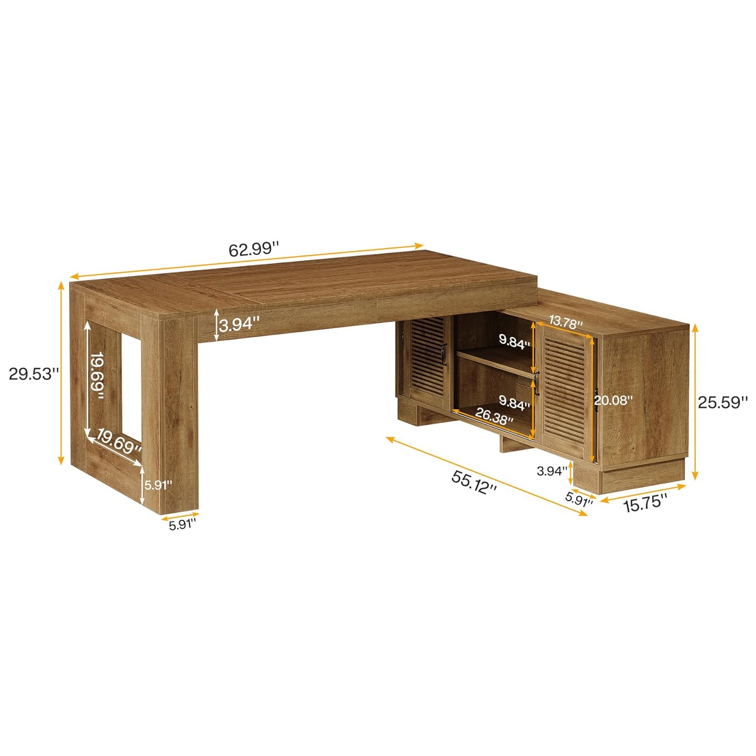 L Shaped Desk Storage 2Tier Sh – обзор и цена Home Office L Shaped Desk