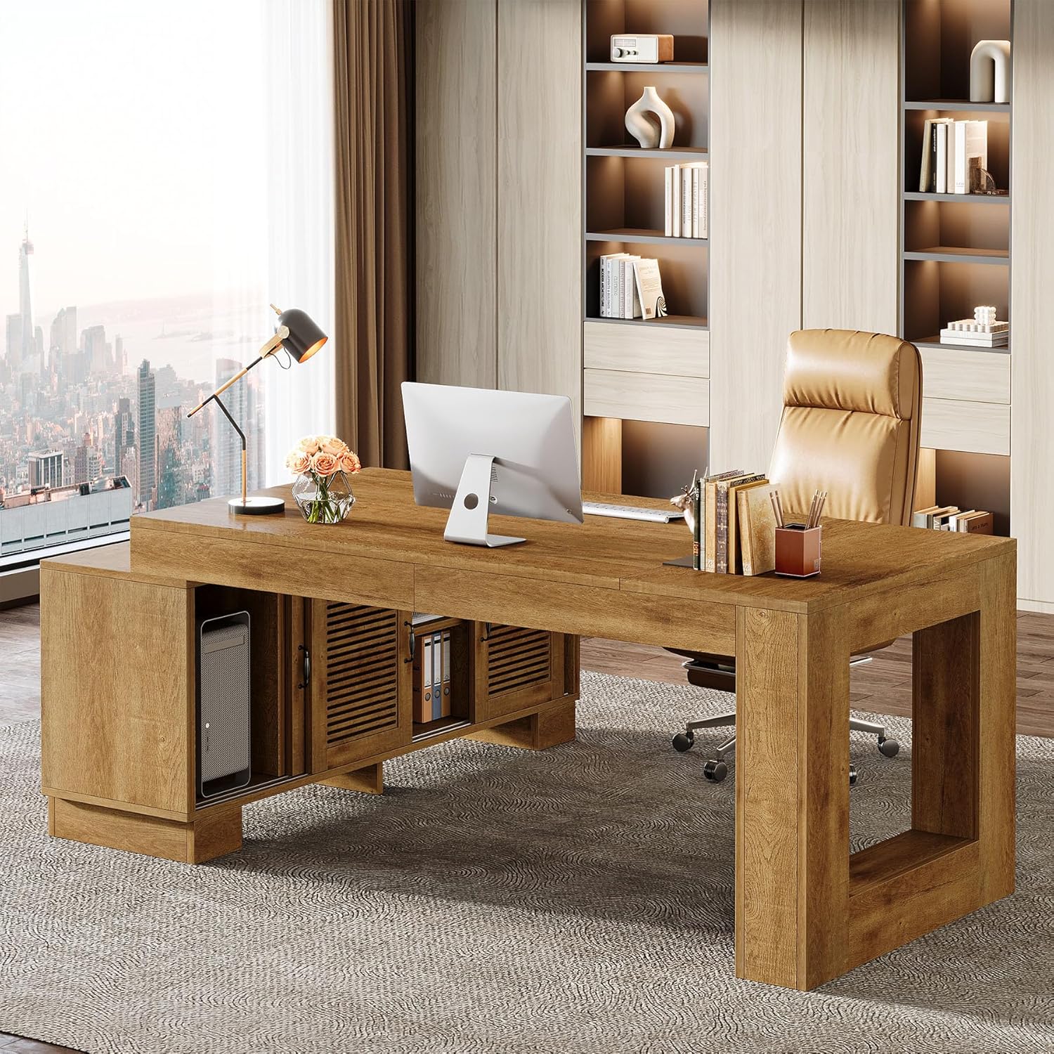 L Shaped Desk Storage 2Tier Sh – обзор и цена Home Office L Shaped Desk