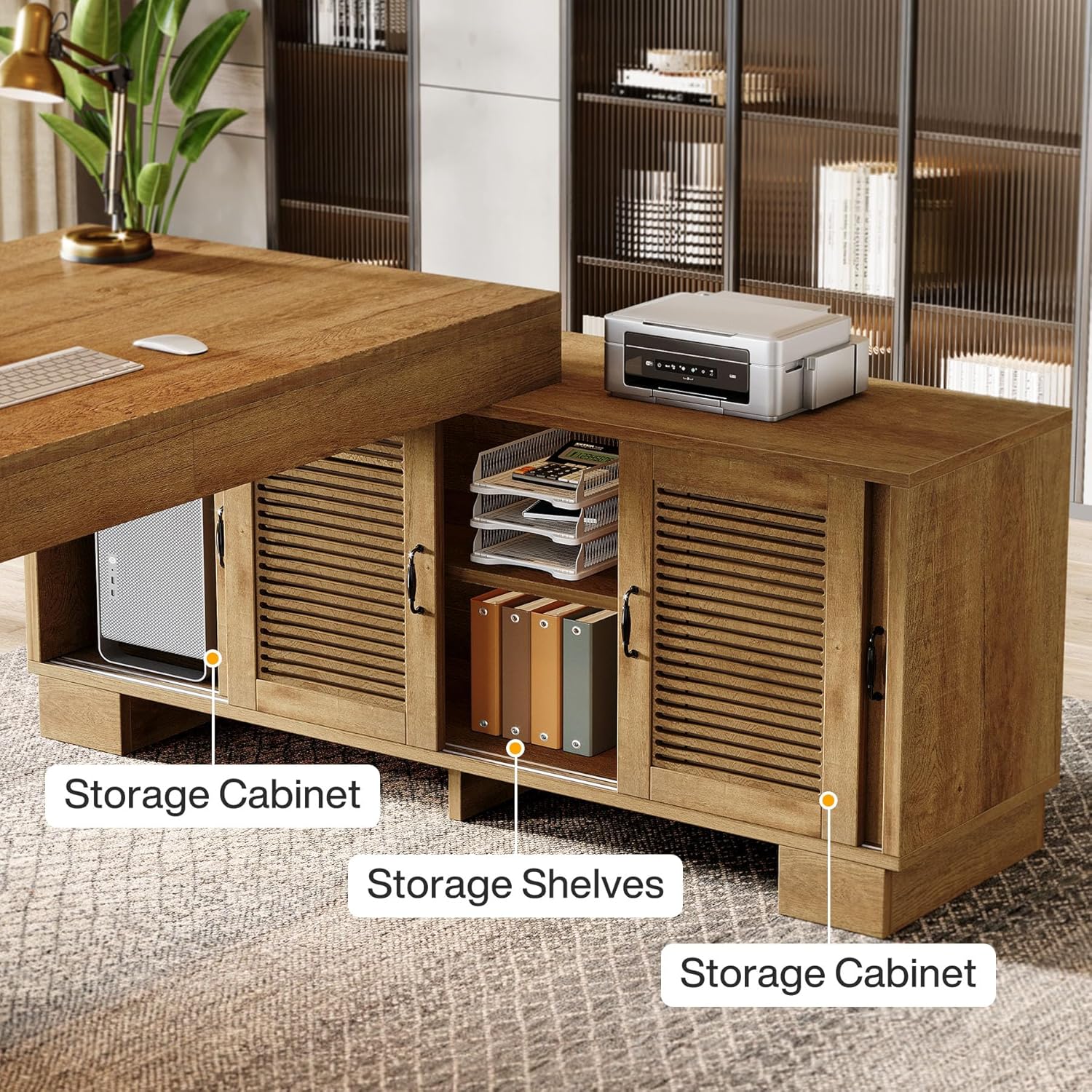 L Shaped Desk Storage 2Tier Sh – обзор и цена Home Office L Shaped Desk