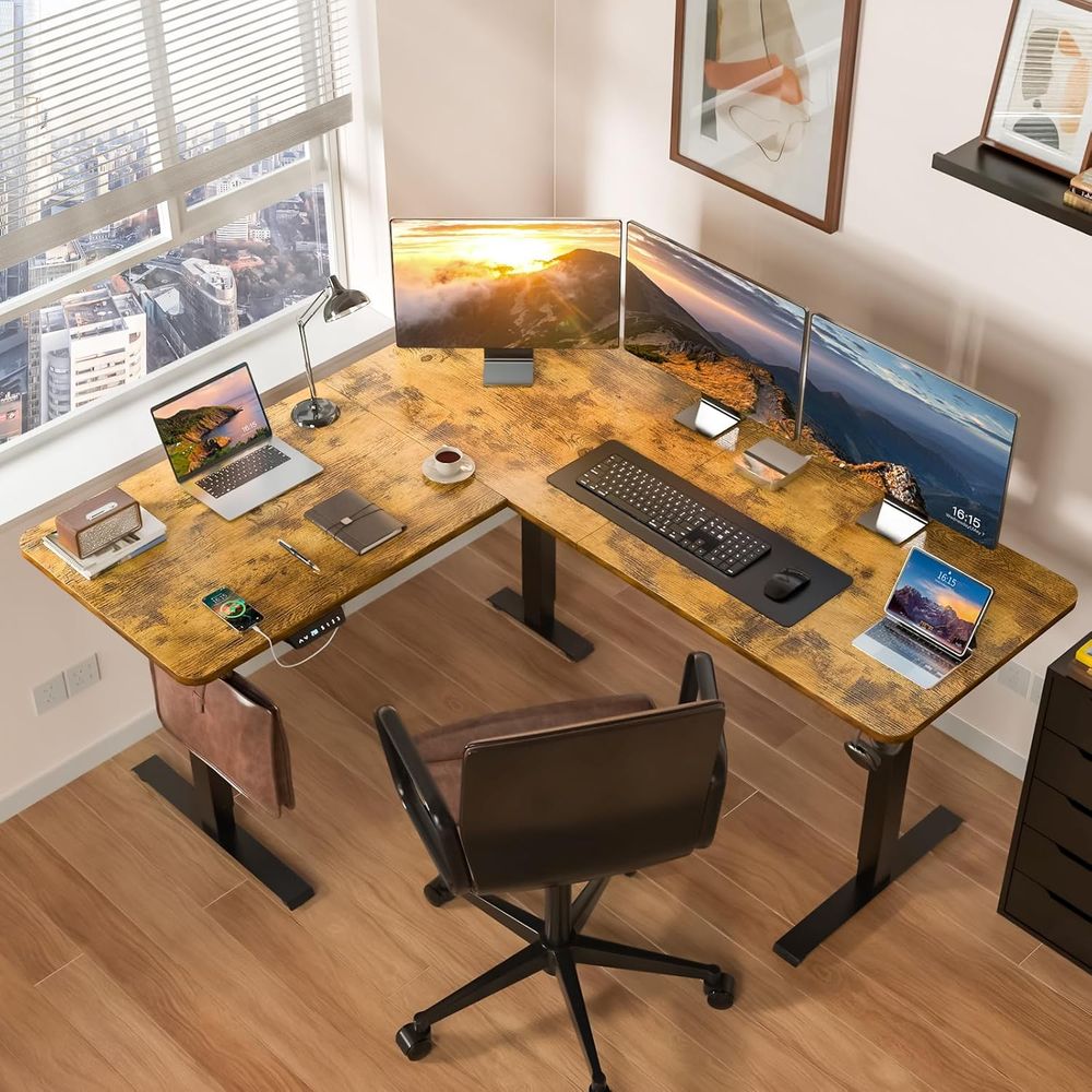 Ergonomic L-Shaped Electric St – обзор и цена Home Office L Shaped Desk