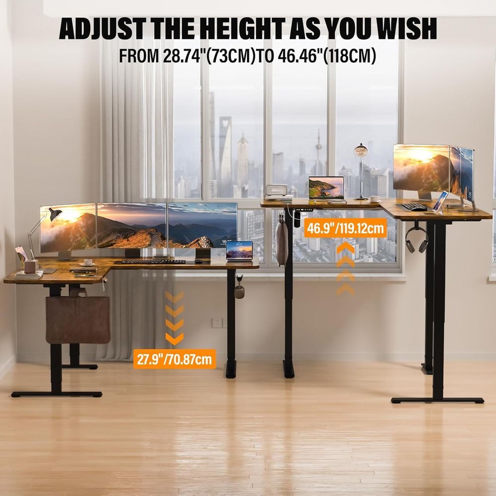 Ergonomic L-Shaped Electric St – обзор и цена Home Office L Shaped Desk
