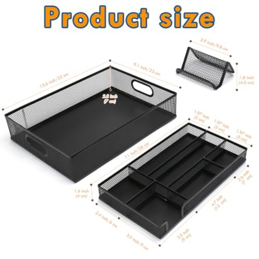 Black Metal Mesh Desk Drawer O – обзор и цена Desktop Organizer Bamboo