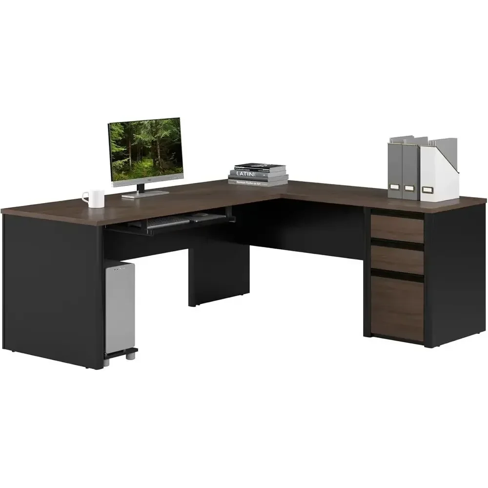 72 L-Shaped Desk with Drawers  – обзор и цена Home Office L Shaped Desk