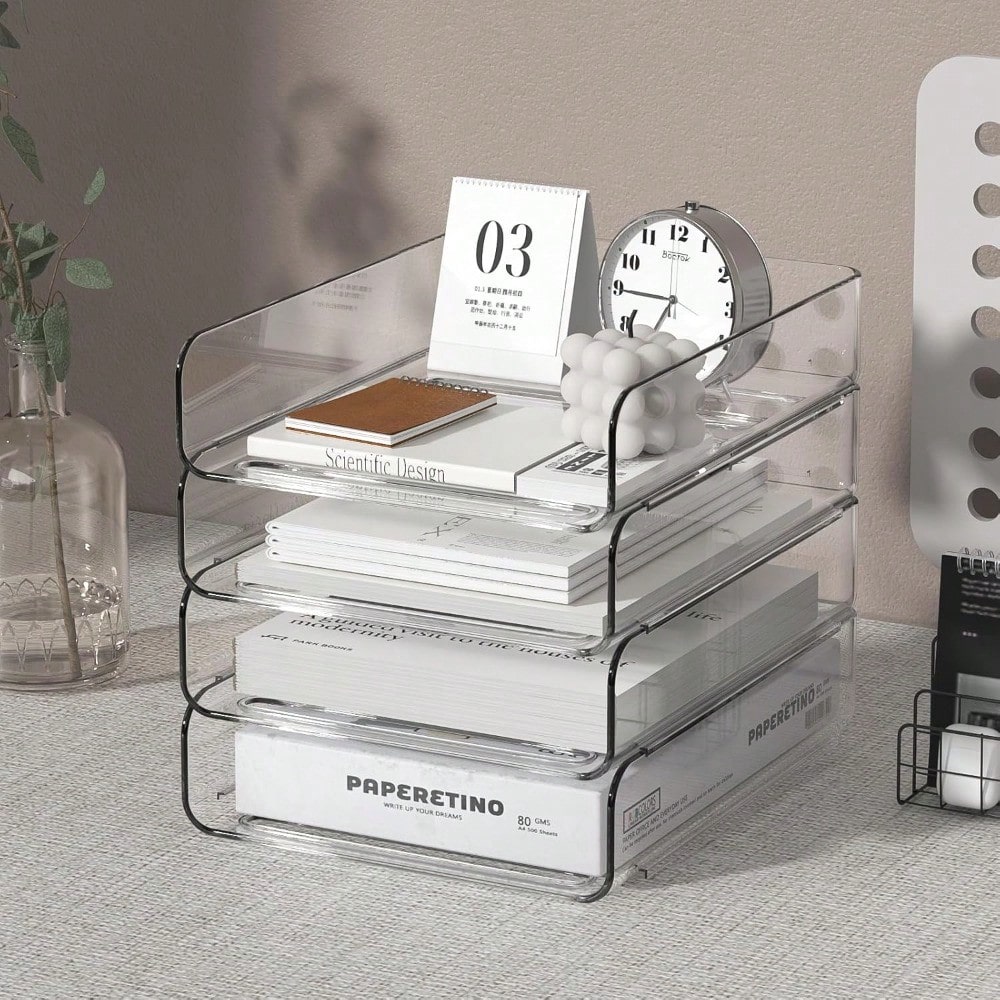 Stackable 4-Tier Clear Acrylic – обзор и цена Letter Tray Desk