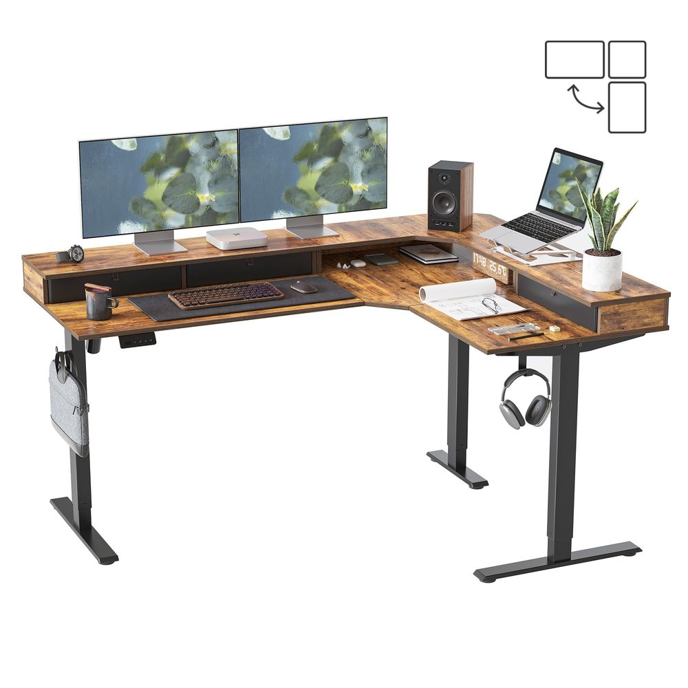 L Shaped Electric Standing Des – обзор и цена Home Office L Shaped Desk