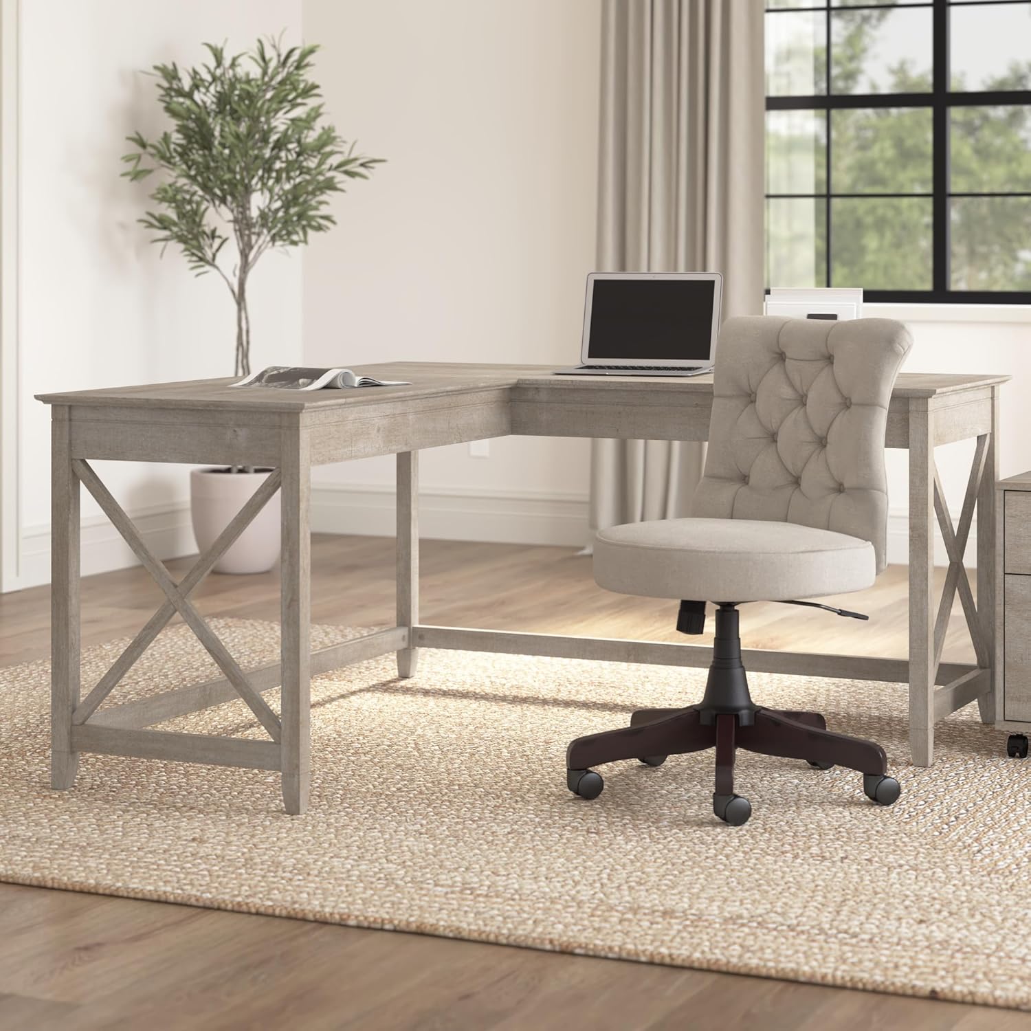 Modern Farmhouse L Shaped Desk – обзор и цена Home Office L Shaped Desk
