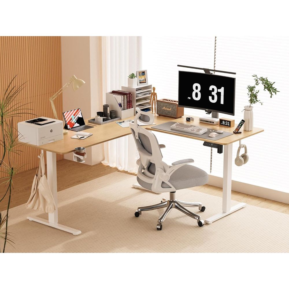 Ergonomic Oak L-Shaped Adjusta – обзор и цена Home Office L Shaped Desk