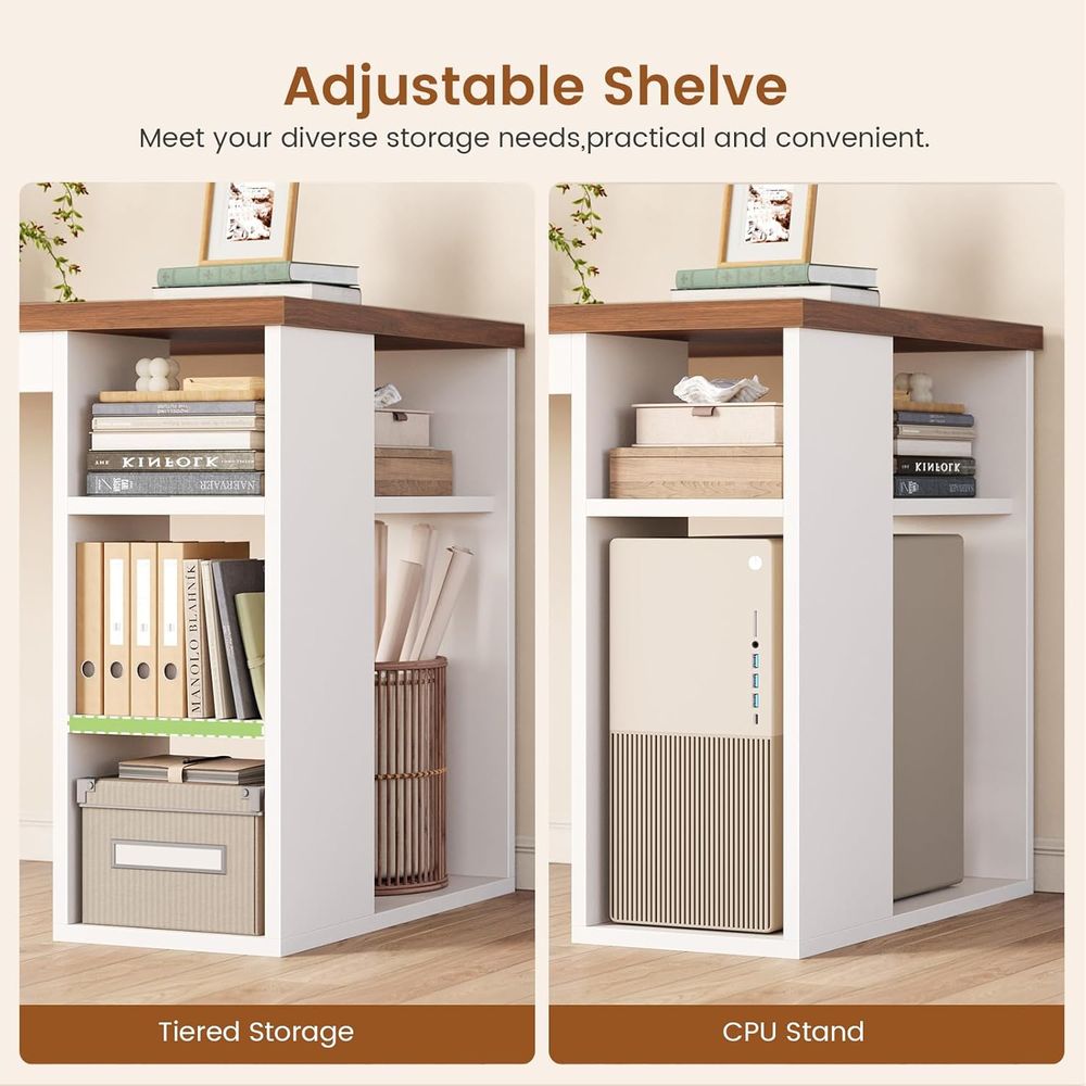 67 L-Shaped Desk with 3 Drawer – обзор и цена Home Office L Shaped Desk