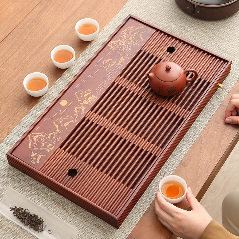 Bamboo Tea Tray Simple Househo – обзор и цена Desktop Organizer Bamboo