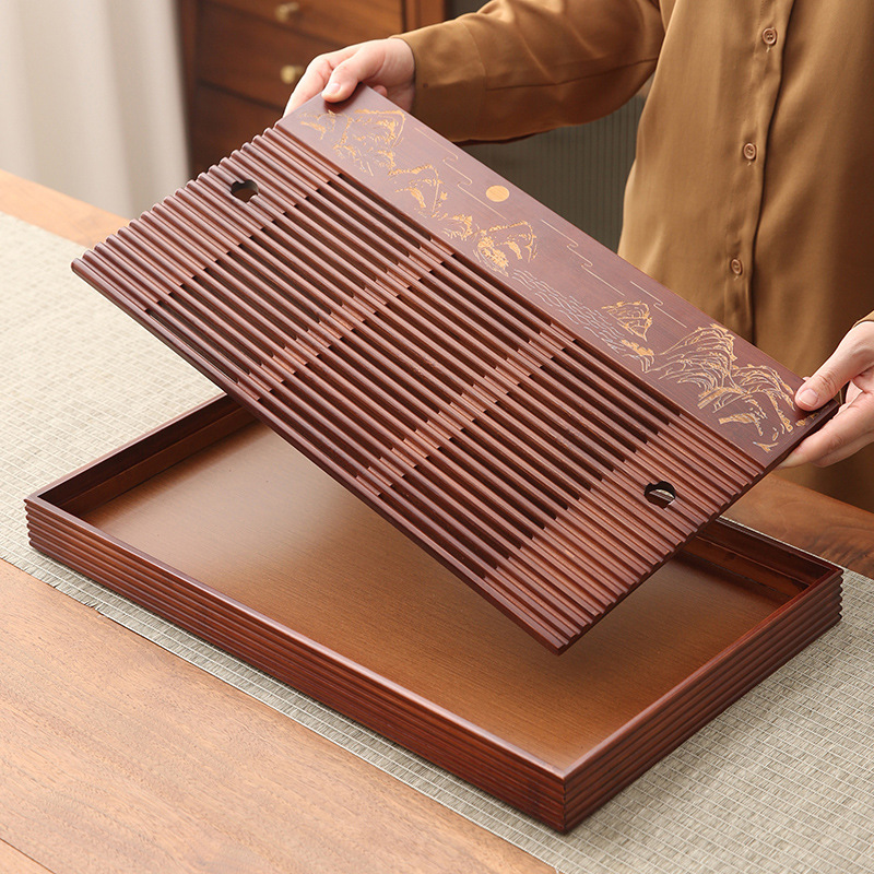 Bamboo Tea Tray Simple Househo – обзор и цена Desktop Organizer Bamboo