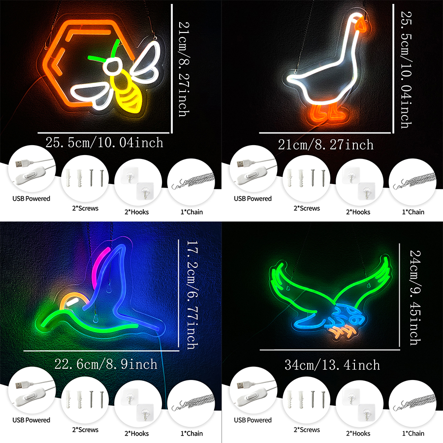 Animal Led Neon Sign, Cartoon  – обзор и цена Home Office Icon
