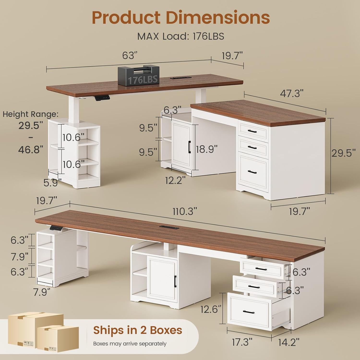 L-Shaped Electric Height Adjus – обзор и цена Home Office L Shaped Desk
