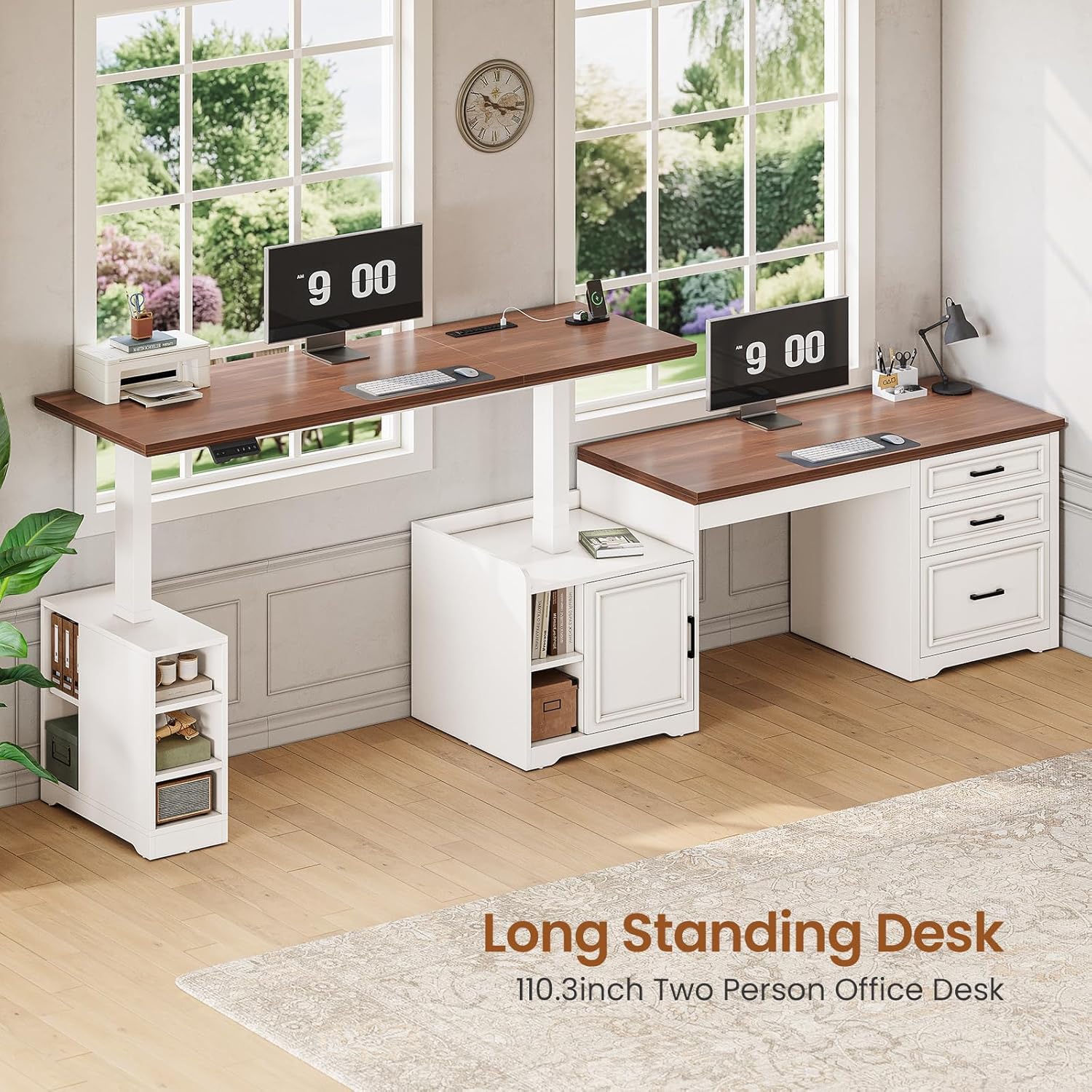 L-Shaped Electric Height Adjus – обзор и цена Home Office L Shaped Desk