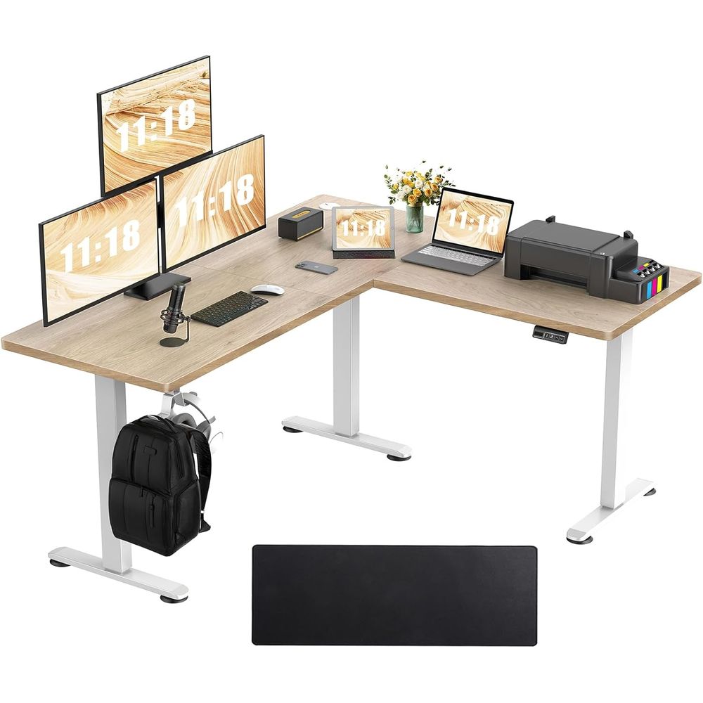 Electric Adjustable Height L-S – обзор и цена Home Office L Shaped Desk