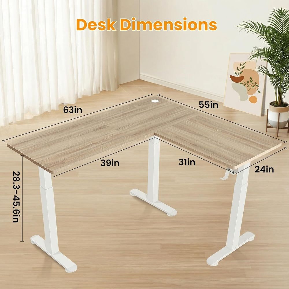 Electric Adjustable Height L-S – обзор и цена Home Office L Shaped Desk