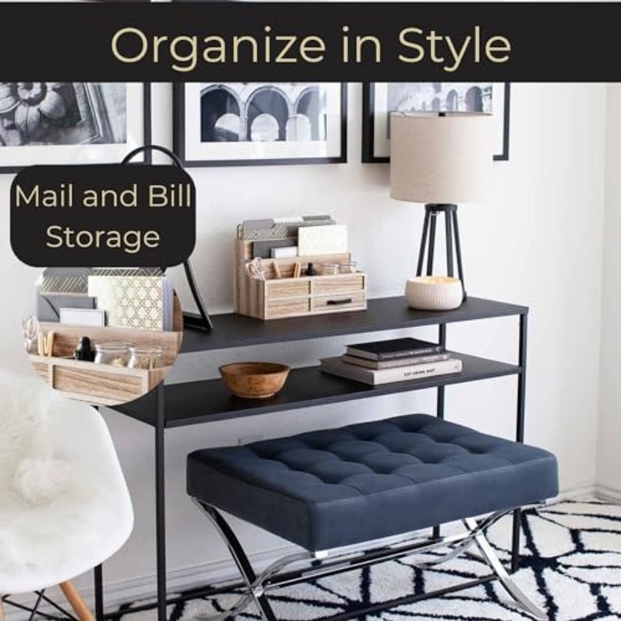 Mail Organizer with Drawer and – обзор и цена Desktop Organizer Bamboo