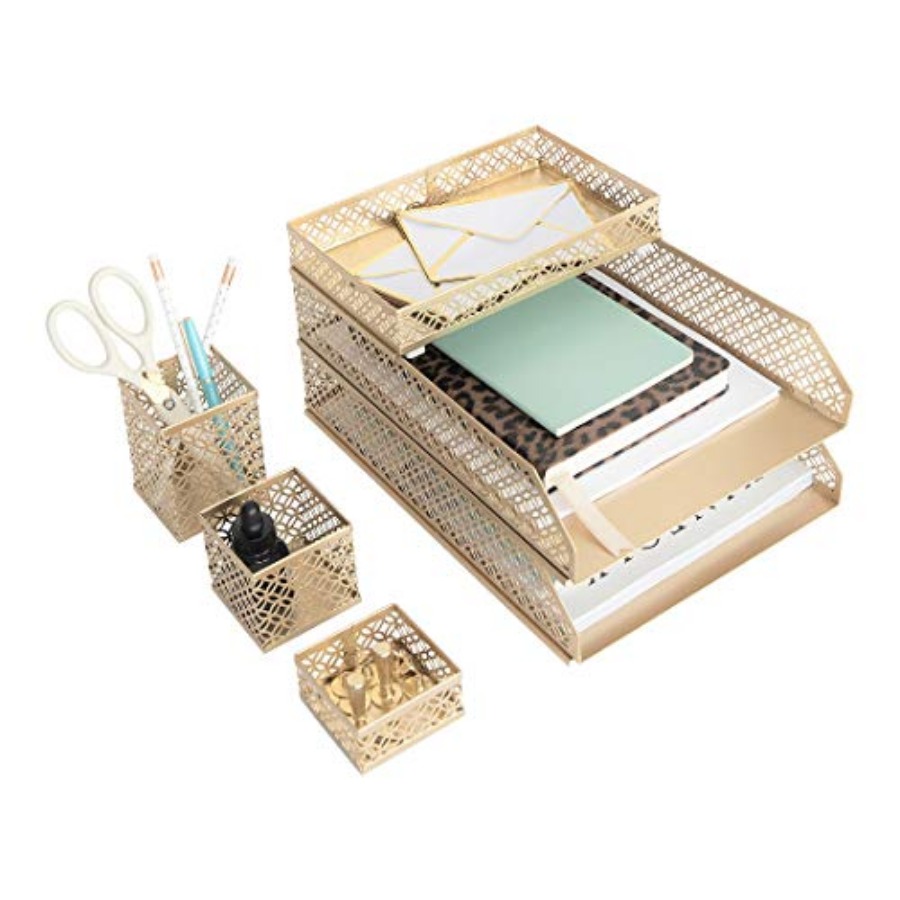 Desk Organizer Set for Women 6 – обзор и цена Desktop Organizer Bamboo