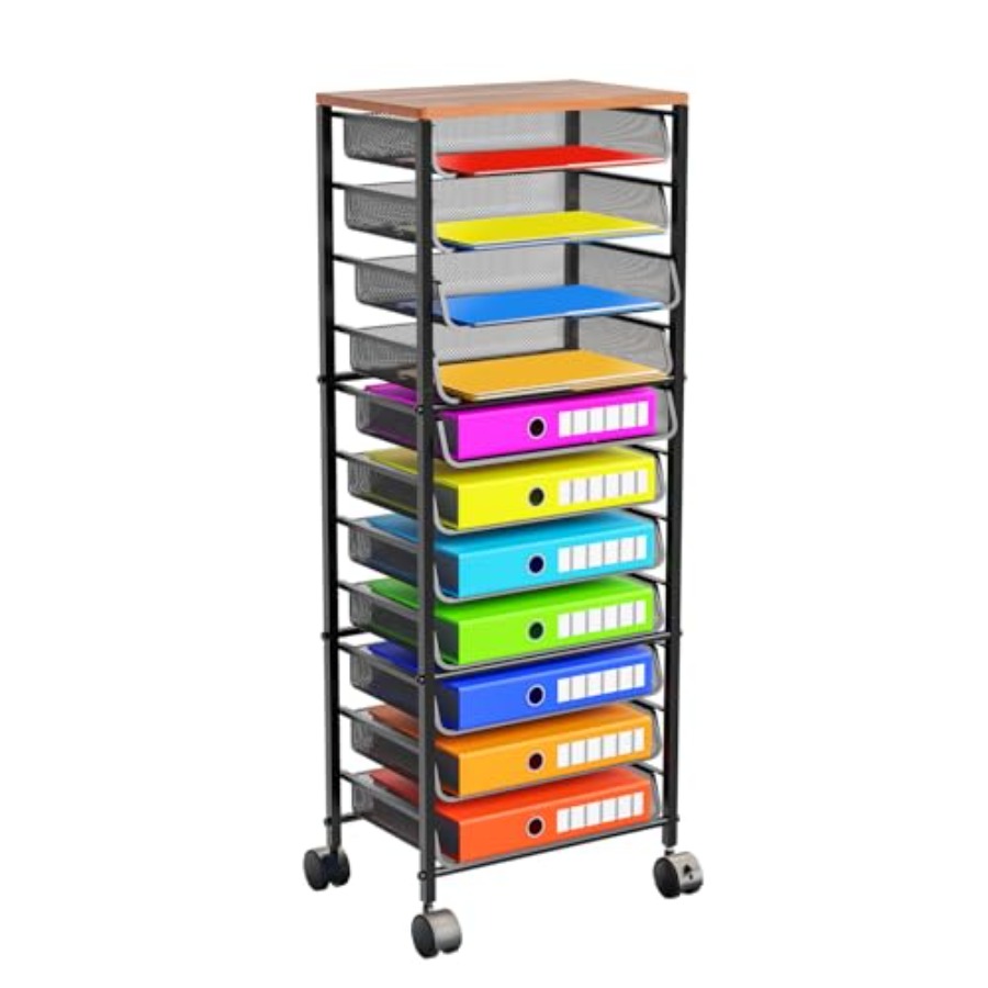 12 Tier Rolling File Cart, Woo – обзор и цена Letter Tray Desk