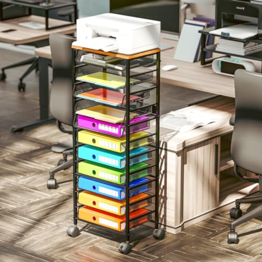 12 Tier Rolling File Cart, Woo – обзор и цена Letter Tray Desk