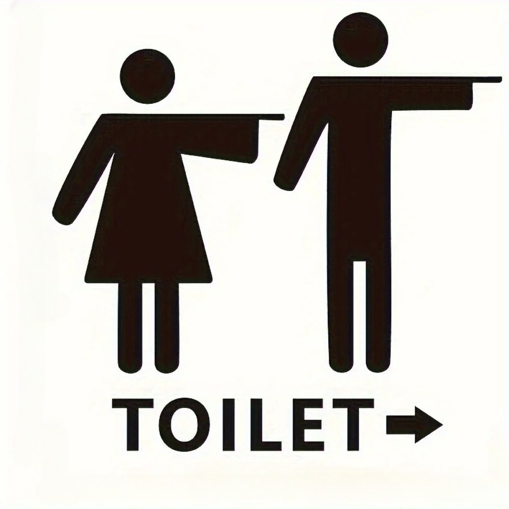 Acrylic Restroom Sign, Clear B – обзор и цена Home Office Icon