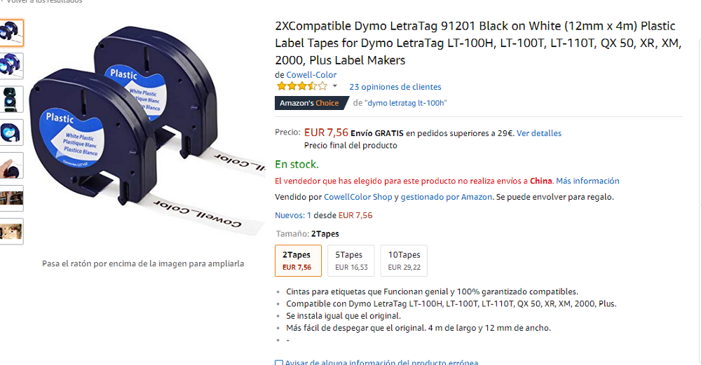 TapeTek 10 Compatible Dymo Let – обзор и цена Label Maker Machine