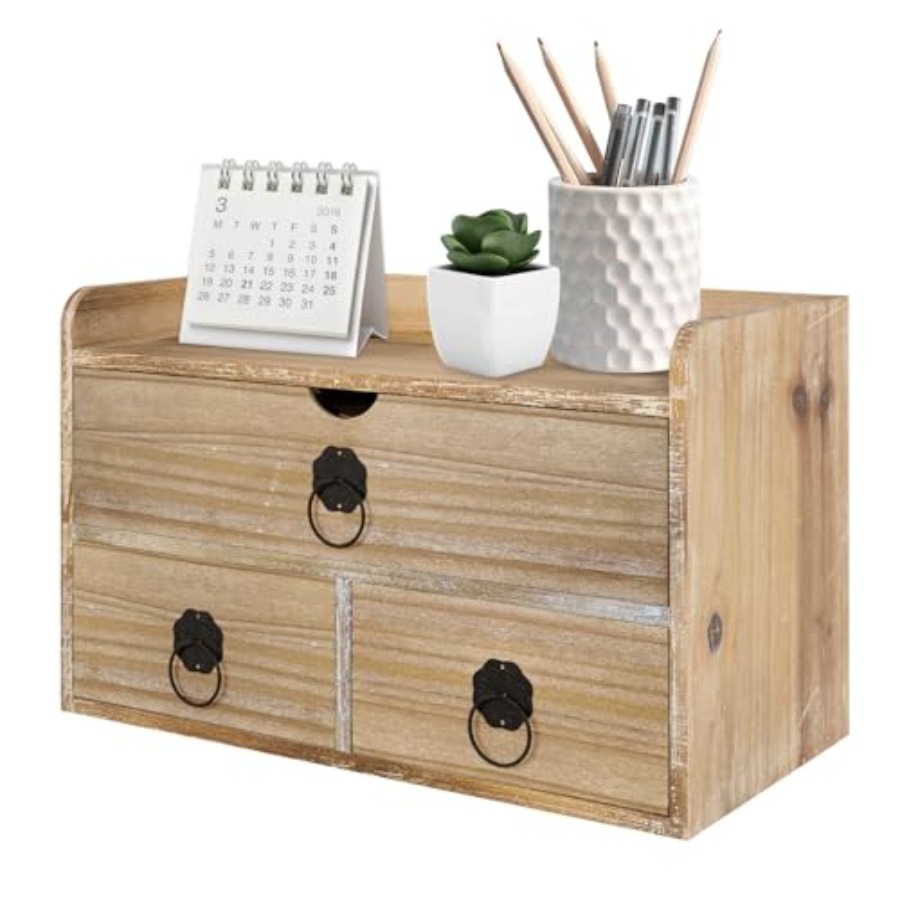 Wood Desk Organizer, Mini Desk – обзор и цена Desktop Organizer Bamboo