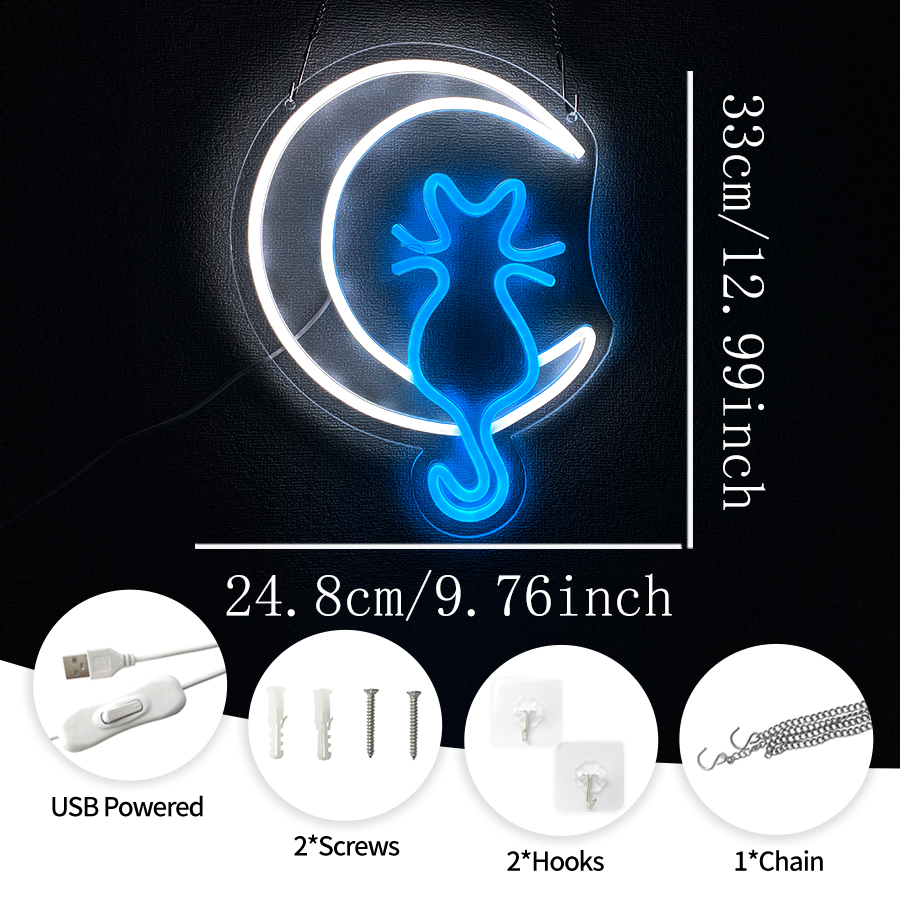 Animation Neon Sign, Moon And  – обзор и цена Home Office Icon