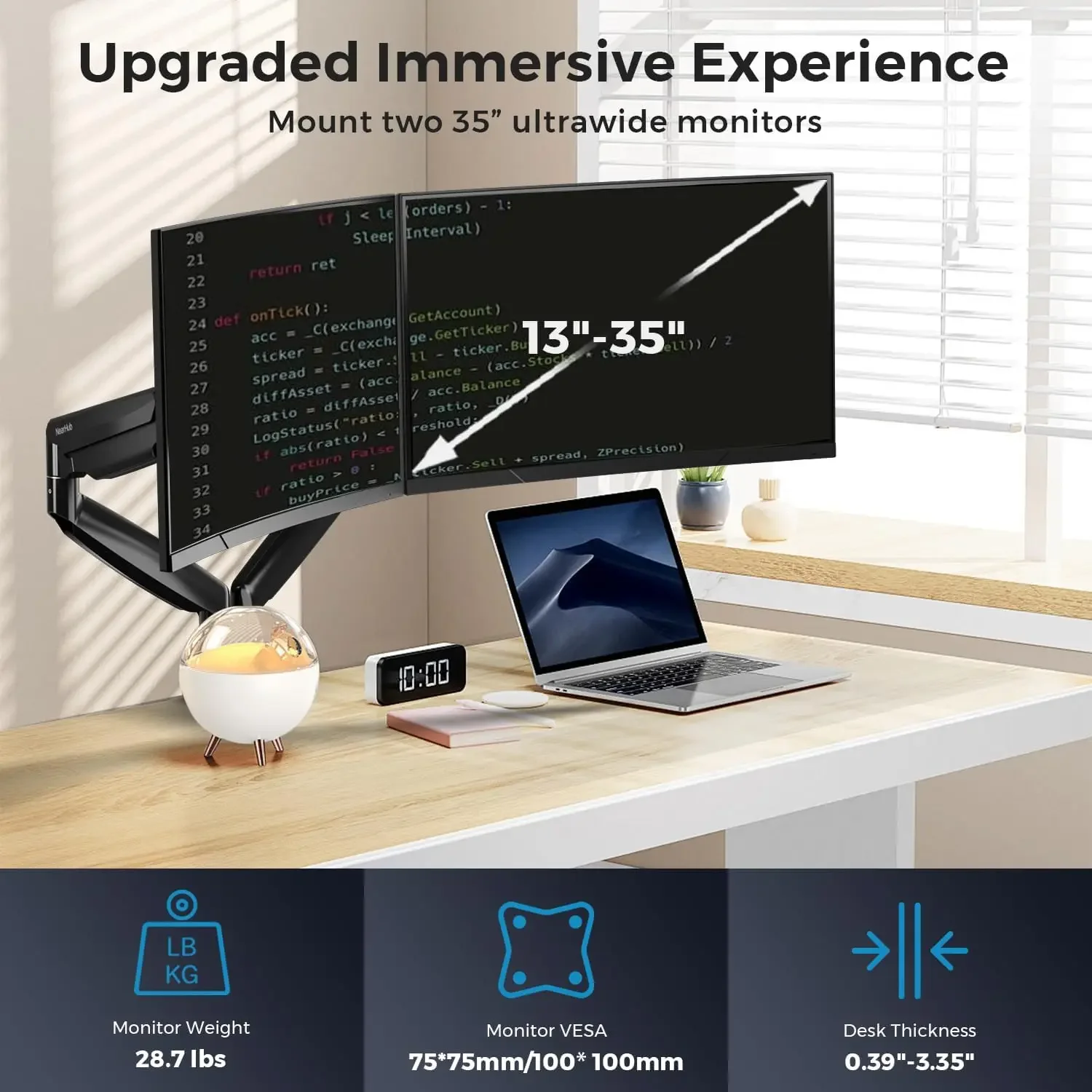 Curved Monitor Mount Dual Moni – обзор и цена Monitor Arm Dual